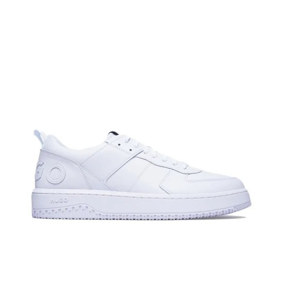 Hugo  • Men's White Leather Kilian Sneakers - Picture 3 of 8